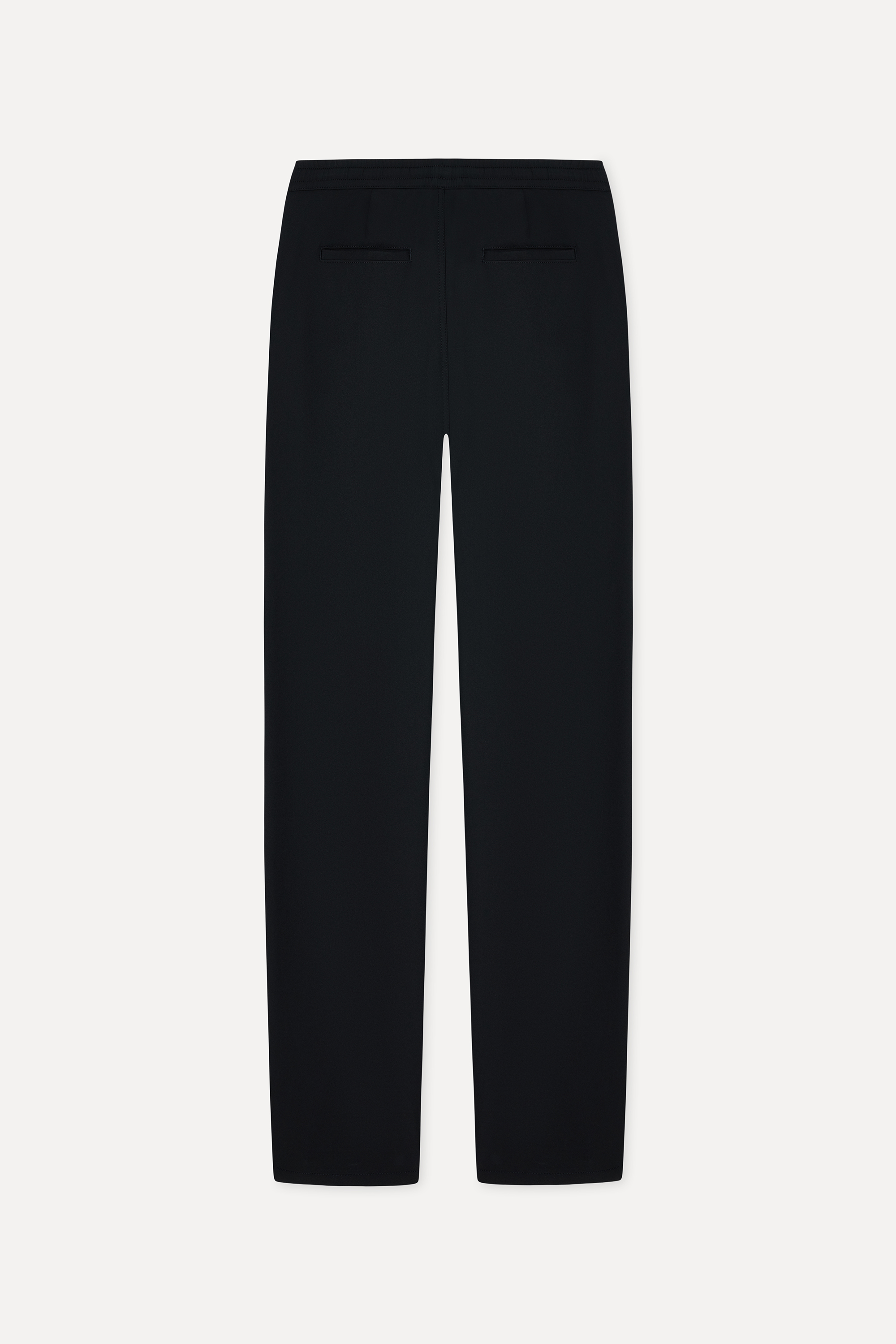 Erkek Siyah Beli Lastikli Straight Fit Pantolon