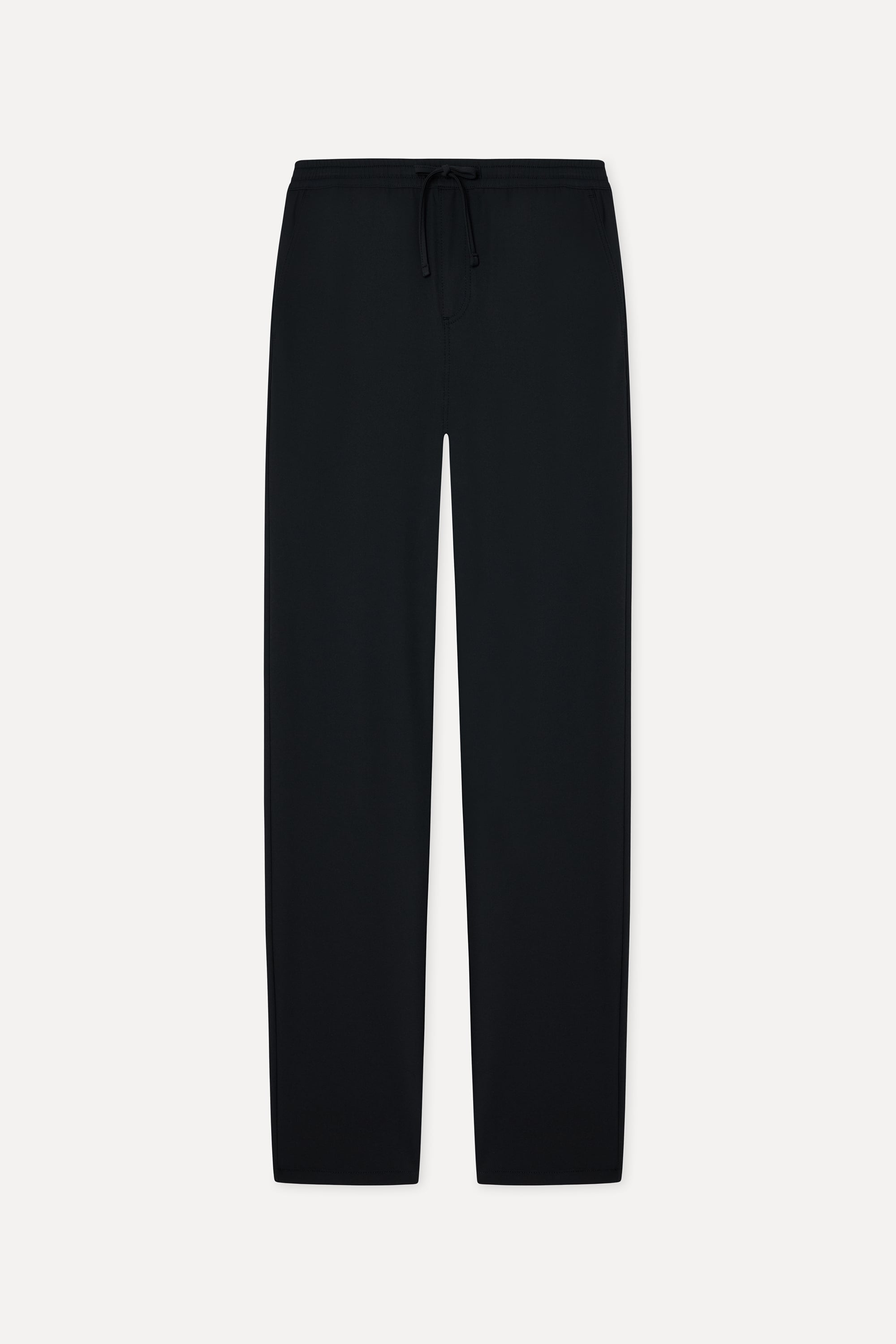 Erkek Siyah Beli Lastikli Straight Fit Pantolon