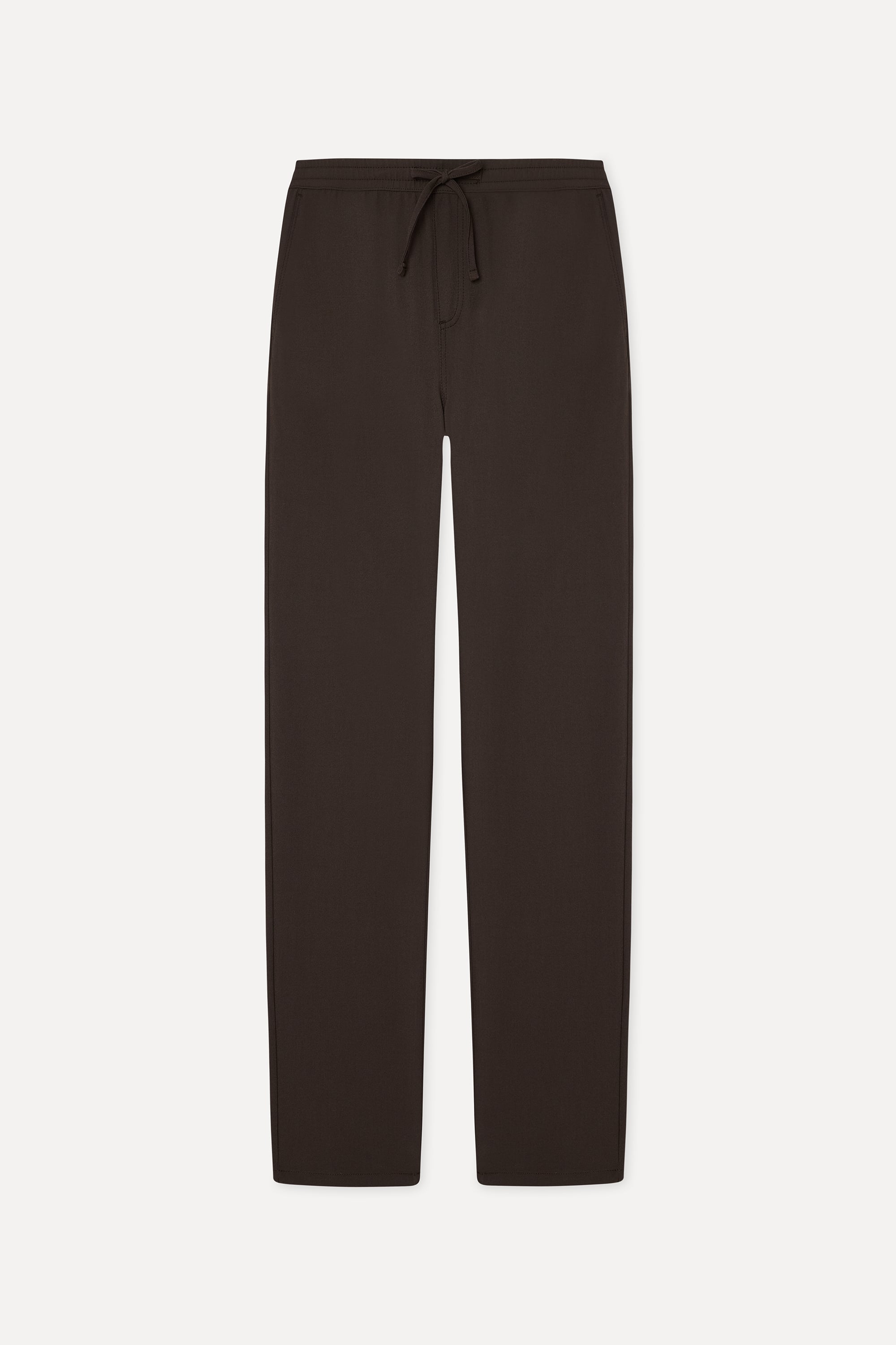 Erkek Kahverengi Beli Lastikli Straight Fit Pantolon