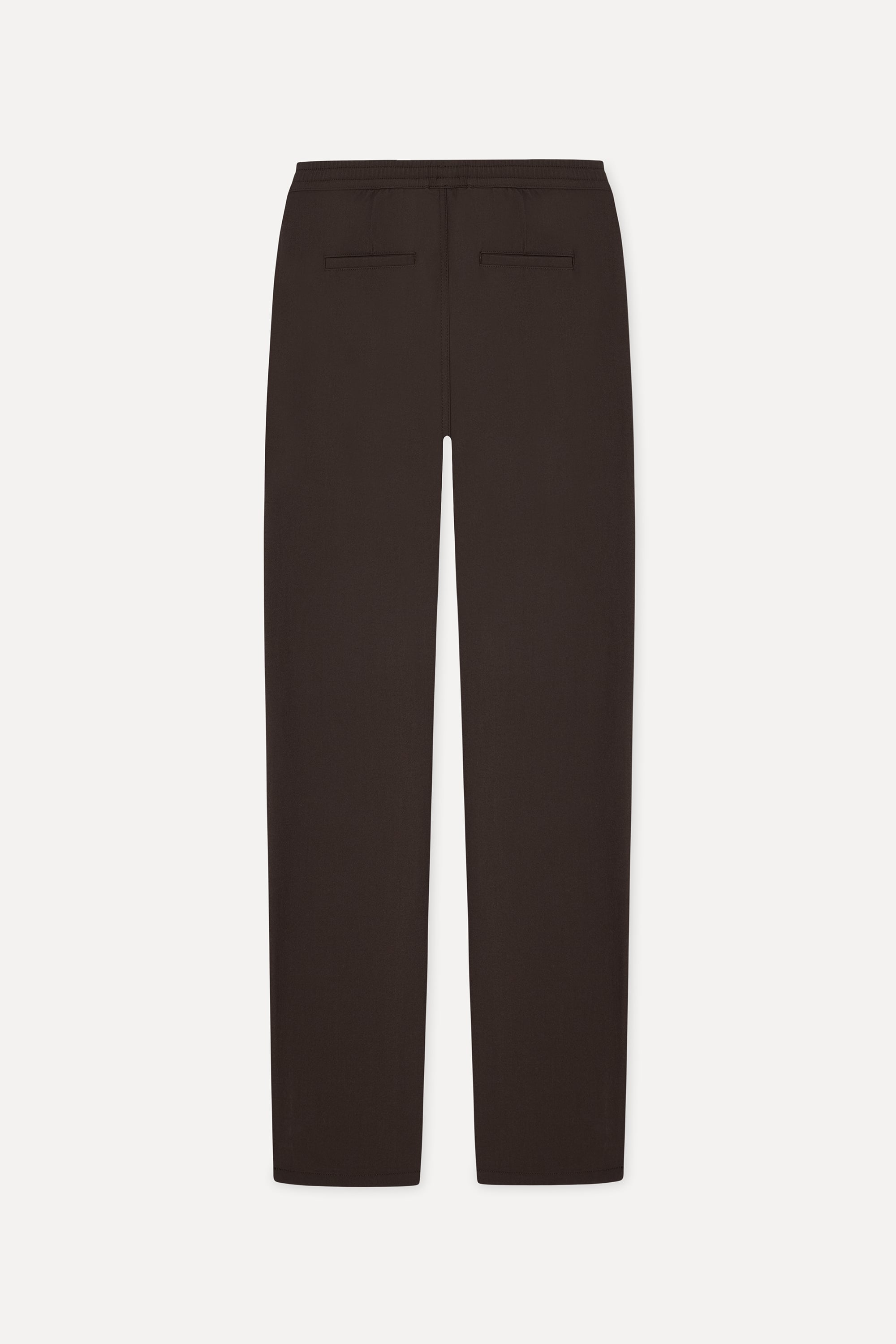 Erkek Kahverengi Beli Lastikli Straight Fit Pantolon