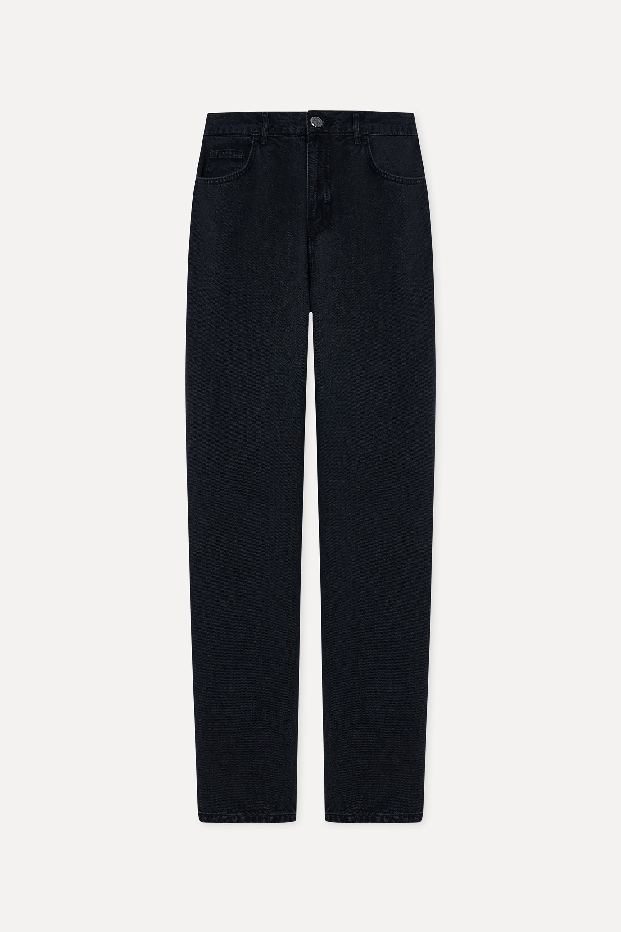 Erkek Siyah Loose Fit Jean Pantolon