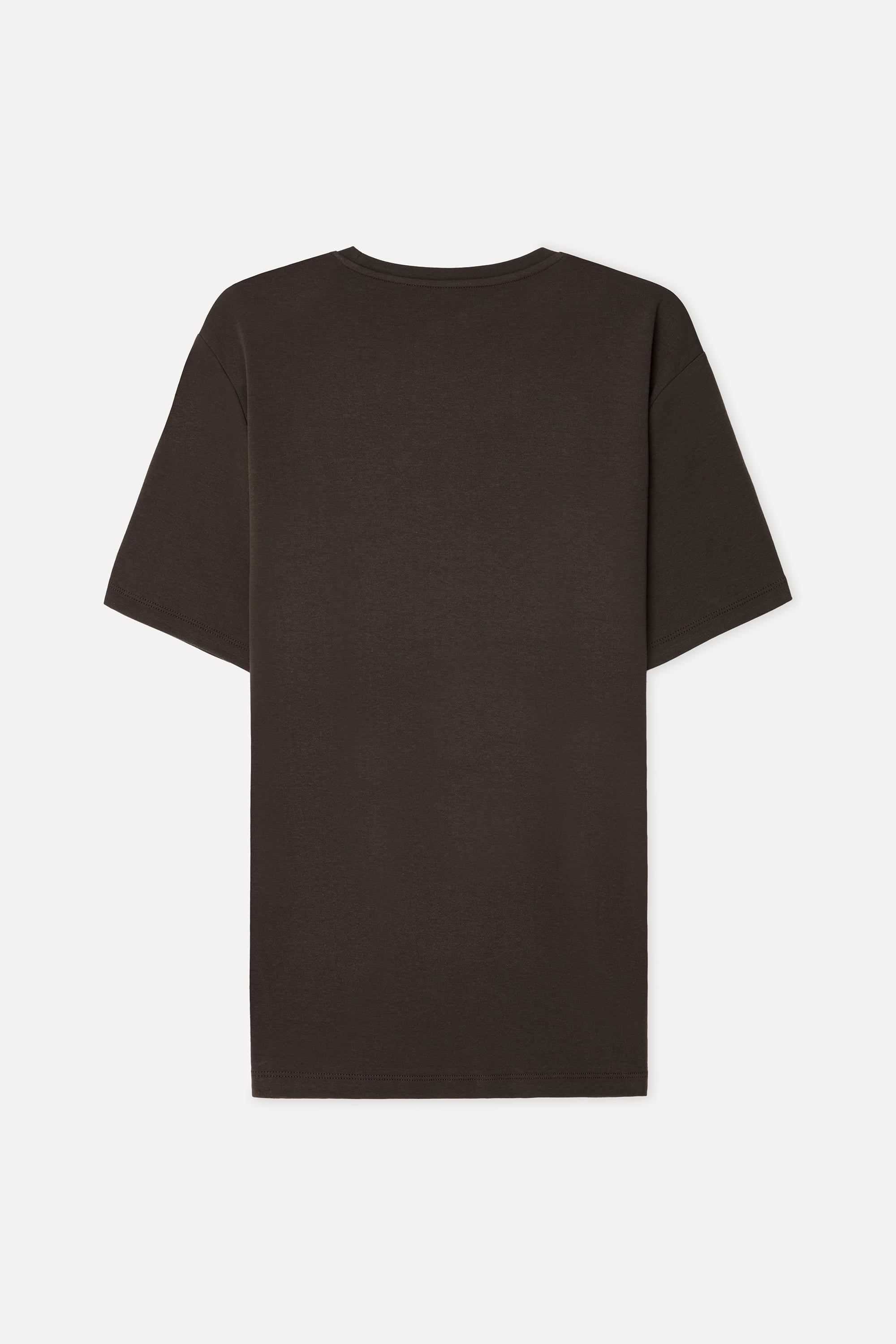 Erkek Kahverengi Bisiklet Yaka T-Shirt