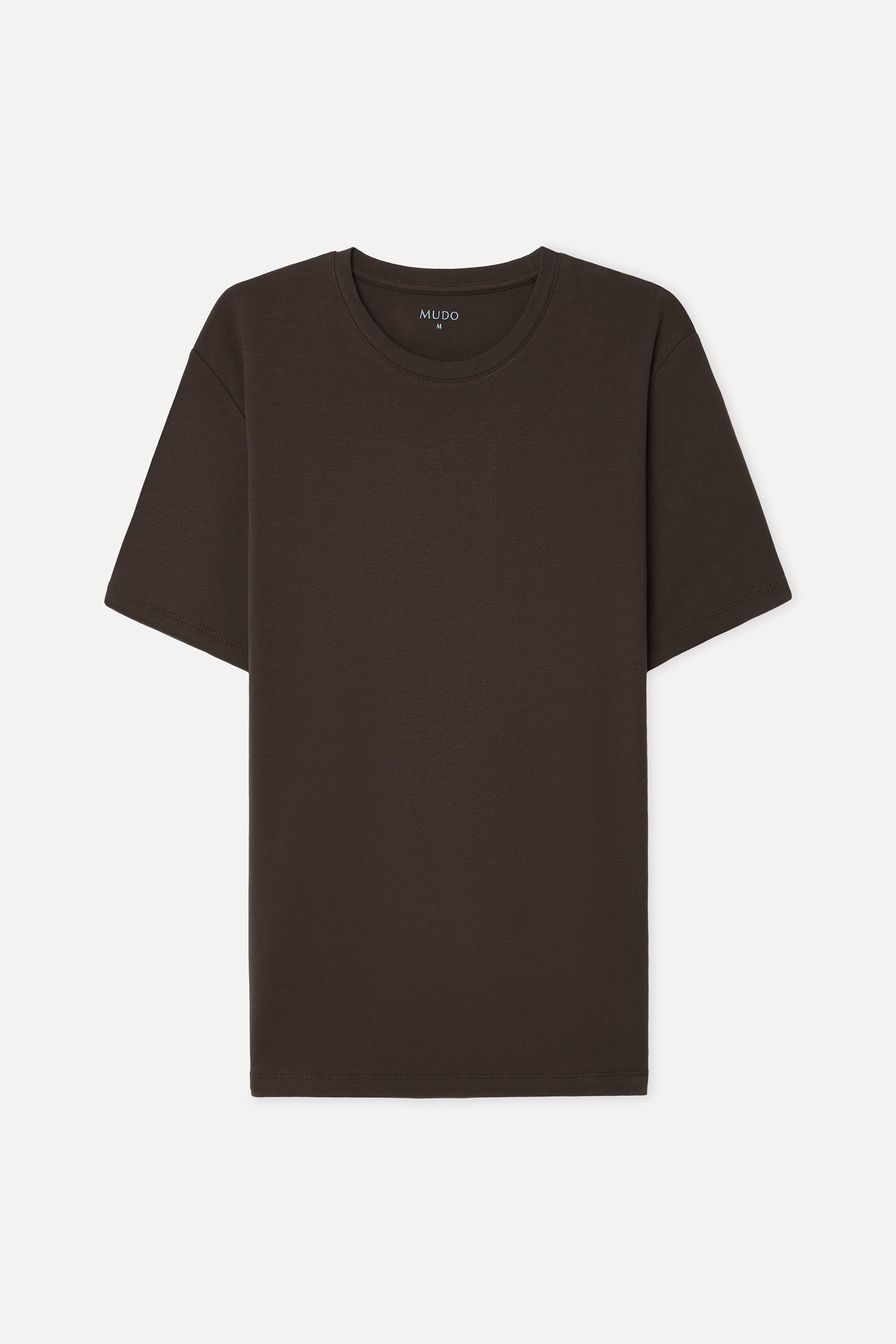 Erkek Kahverengi Bisiklet Yaka T-Shirt
