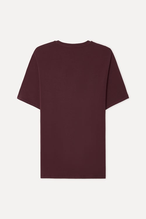 Erkek Mürdüm Bisiklet Yaka T-Shirt