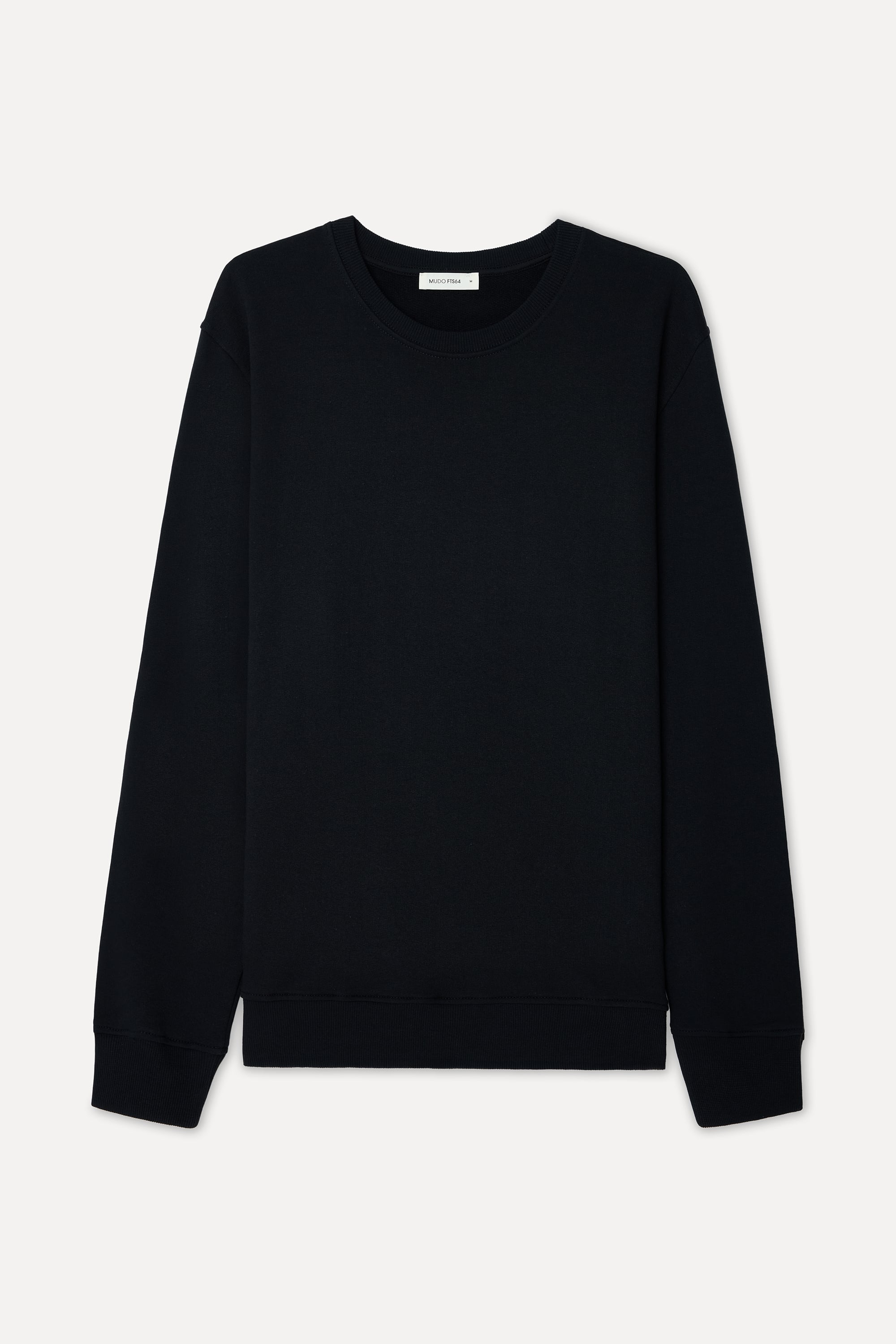 Erkek Siyah Bisiklet Yaka Sweatshirt