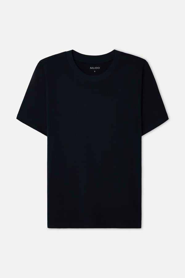 Kadın Siyah Bisiklet Yaka T-Shirt
