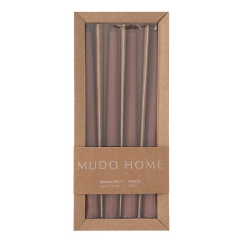 4LÜ ŞAMDAN MUM LATTE 25CM