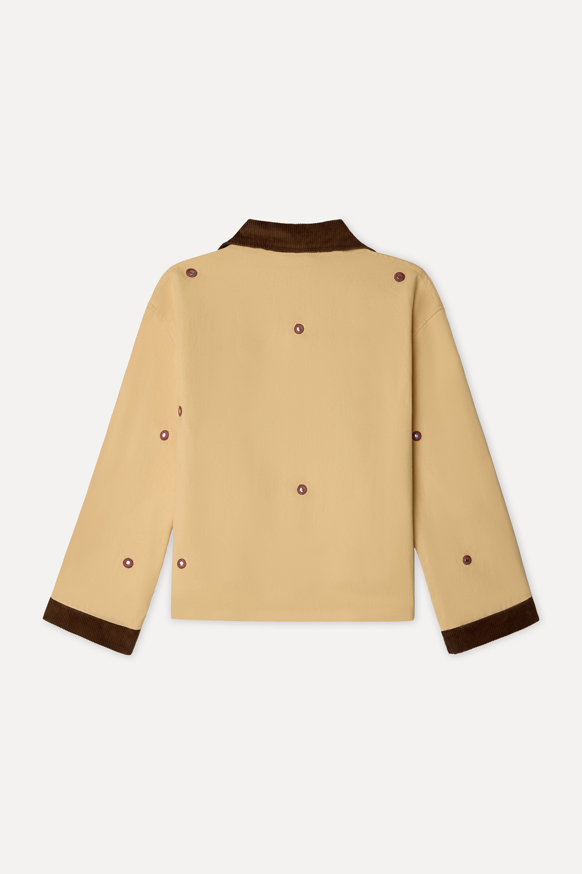 Kadın Bej Rengi Nakışlı Loose Fit Ceket