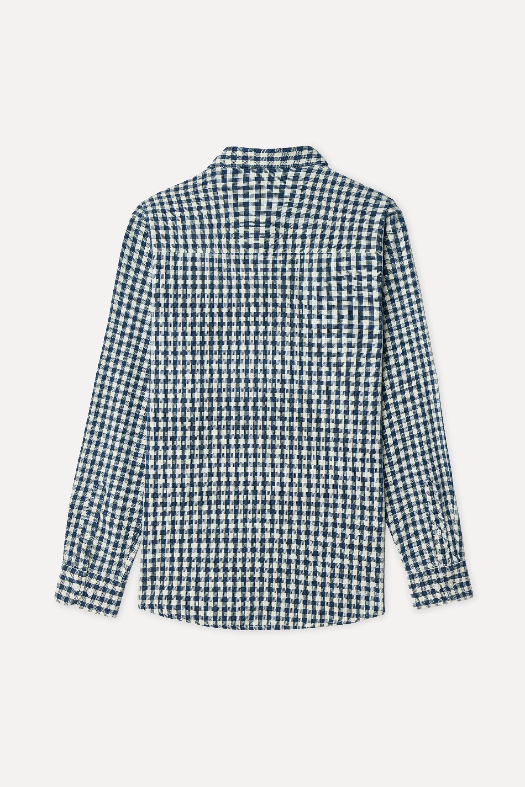 Erkek Lacivert Ekoseli Regular Fit Uzun Kollu Gömlek