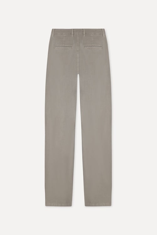 Erkek Vizon Rengi Slim Straight Fit Chino Pantolon