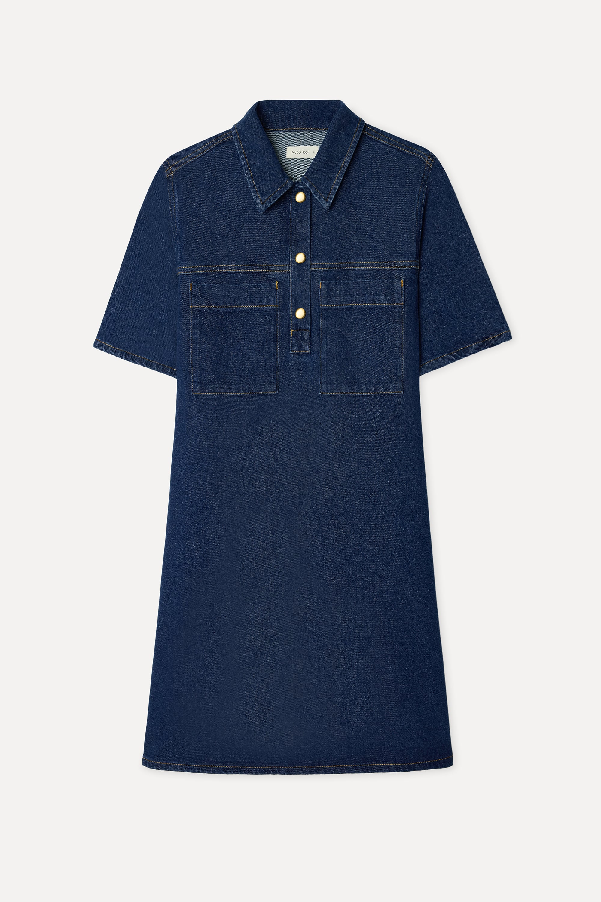 Kadın İndigo A Form Jean Mini Elbise