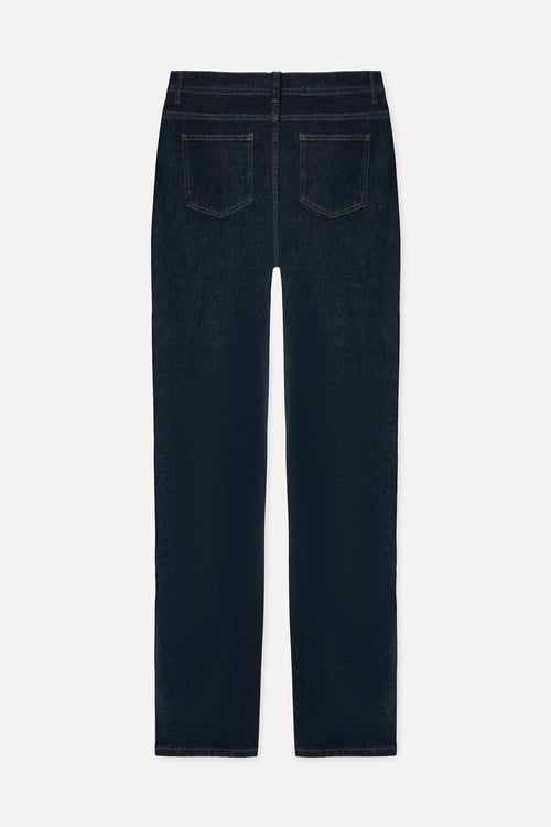 Erkek İndigo Straight Fit Jean Pantolon