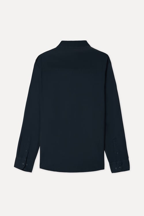  Erkek Lacivert Regular Fit Uzun Kollu Gömlek