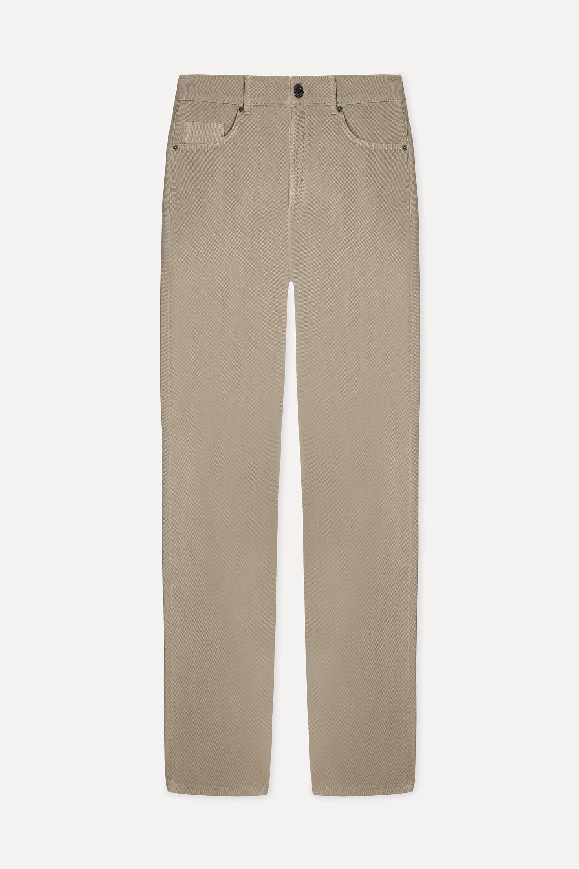 Erkek Vizon Rengi Slim Straight Fit Pantolon