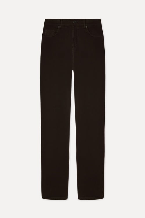 Erkek Kahverengi Slim Straight Fit Pantolon