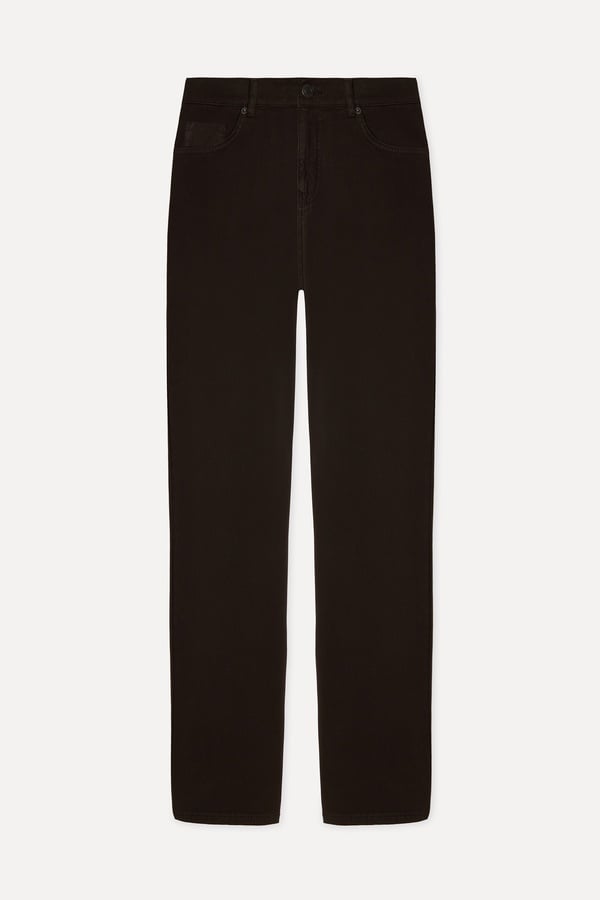 Erkek Kahverengi Slim Straight Fit Pantolon