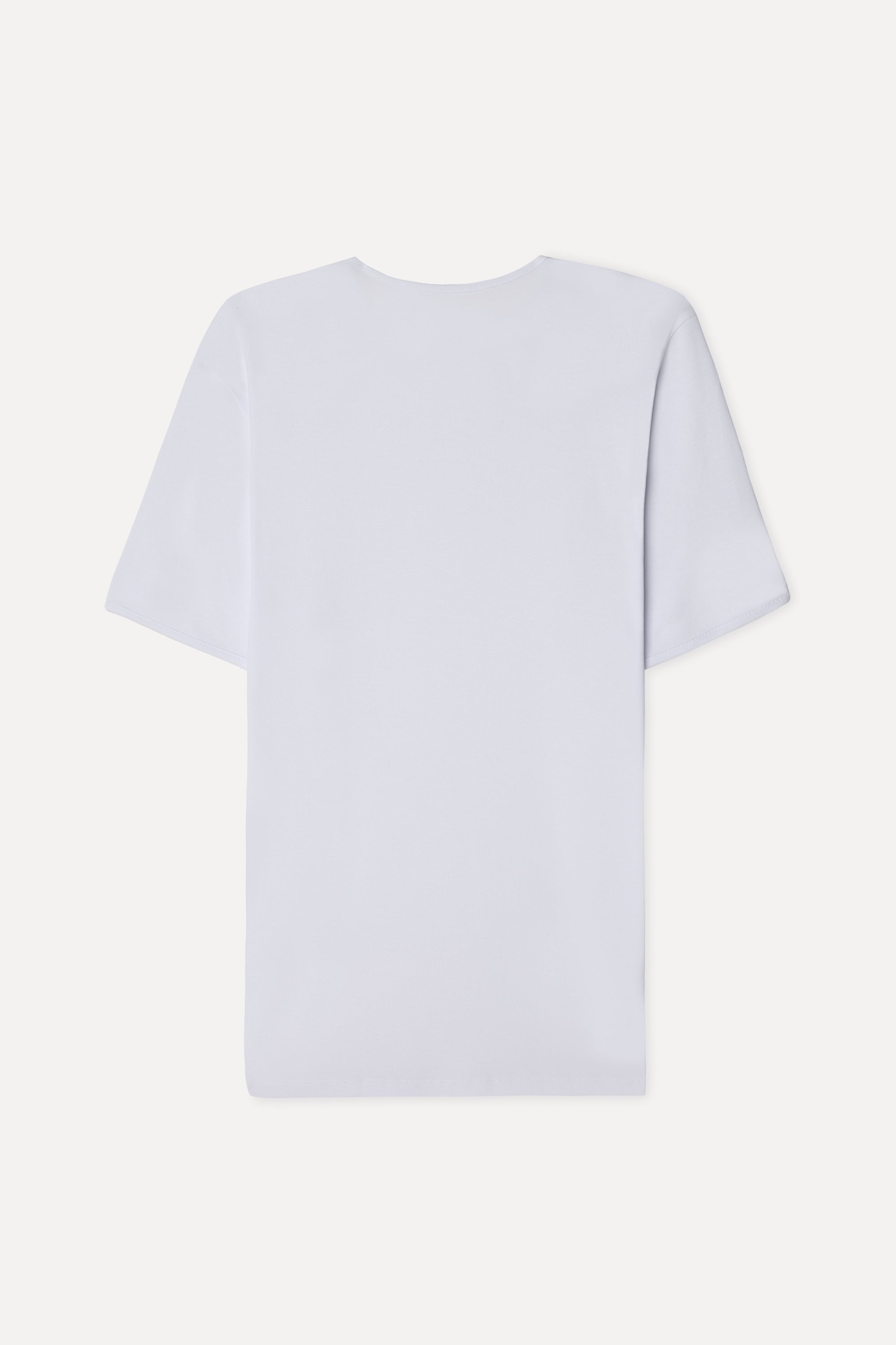 Erkek Beyaz Bisiklet Yaka T-Shirt