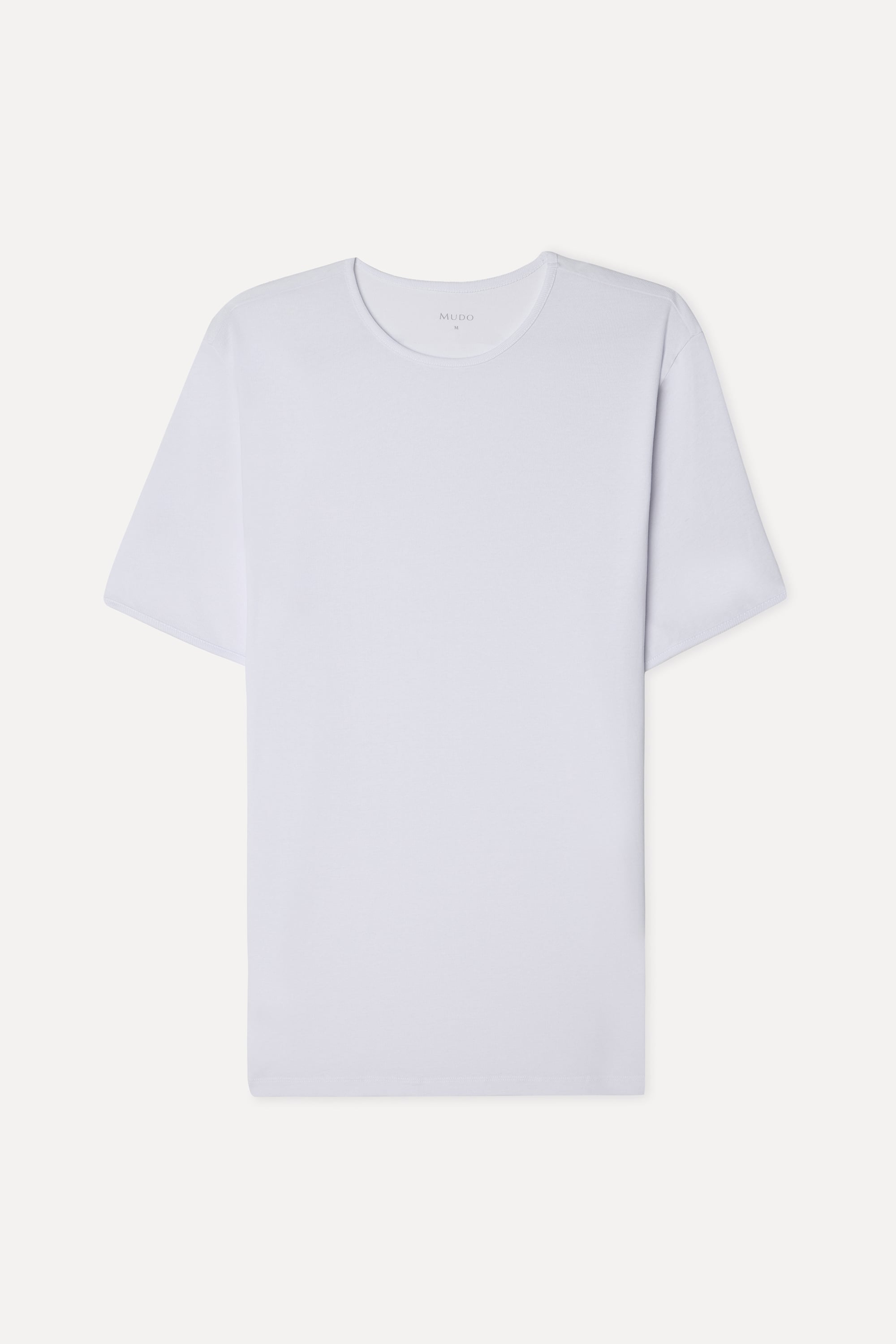 Erkek Beyaz Bisiklet Yaka T-Shirt