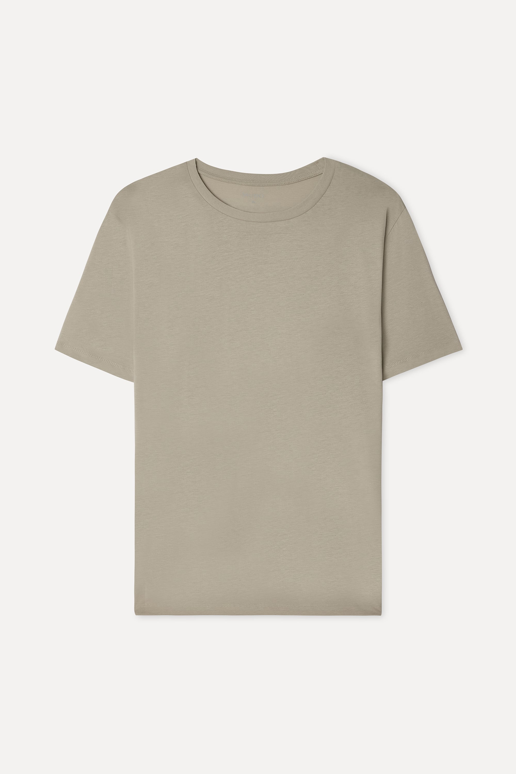 Erkek Bej Rengi Bisiklet Yaka T-Shirt
