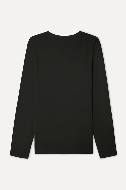 Erkek Antrasit Bisiklet Yaka Uzun Kollu T-Shirt