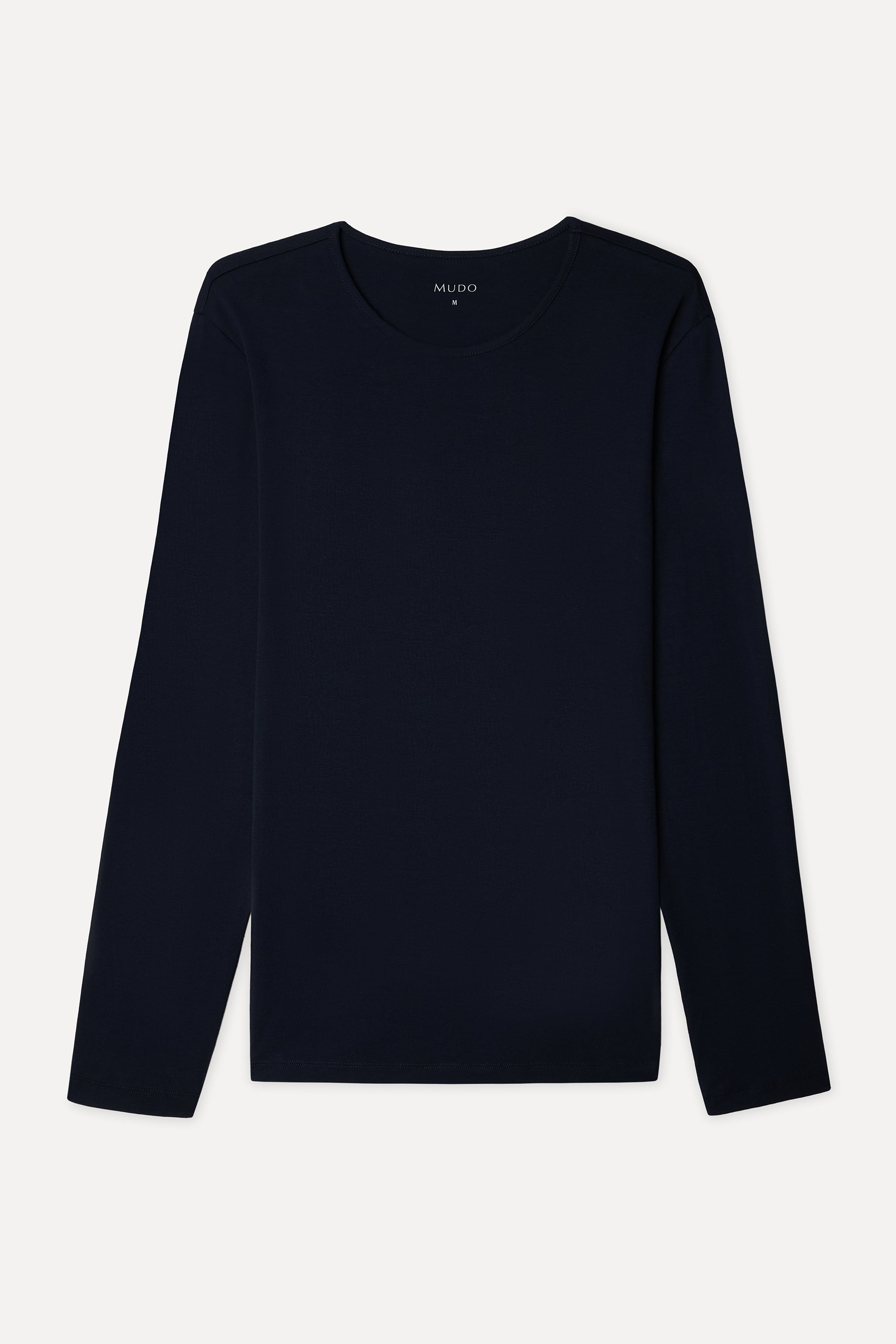 Erkek Lacivert Bisiklet Yaka Uzun Kollu T-Shirt