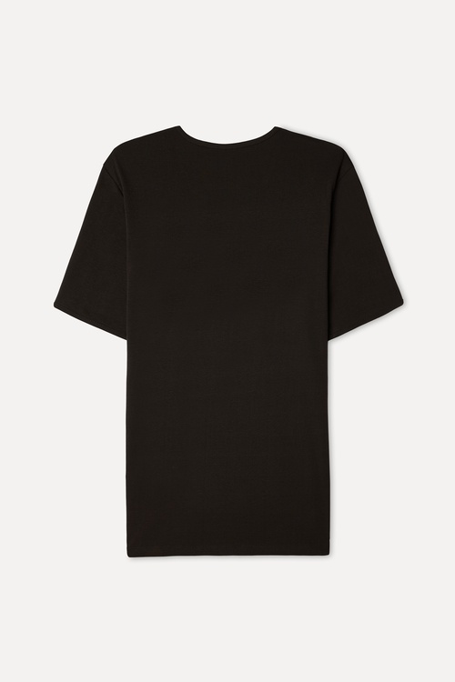 Erkek Kahverengi Bisiklet Yaka T-Shirt