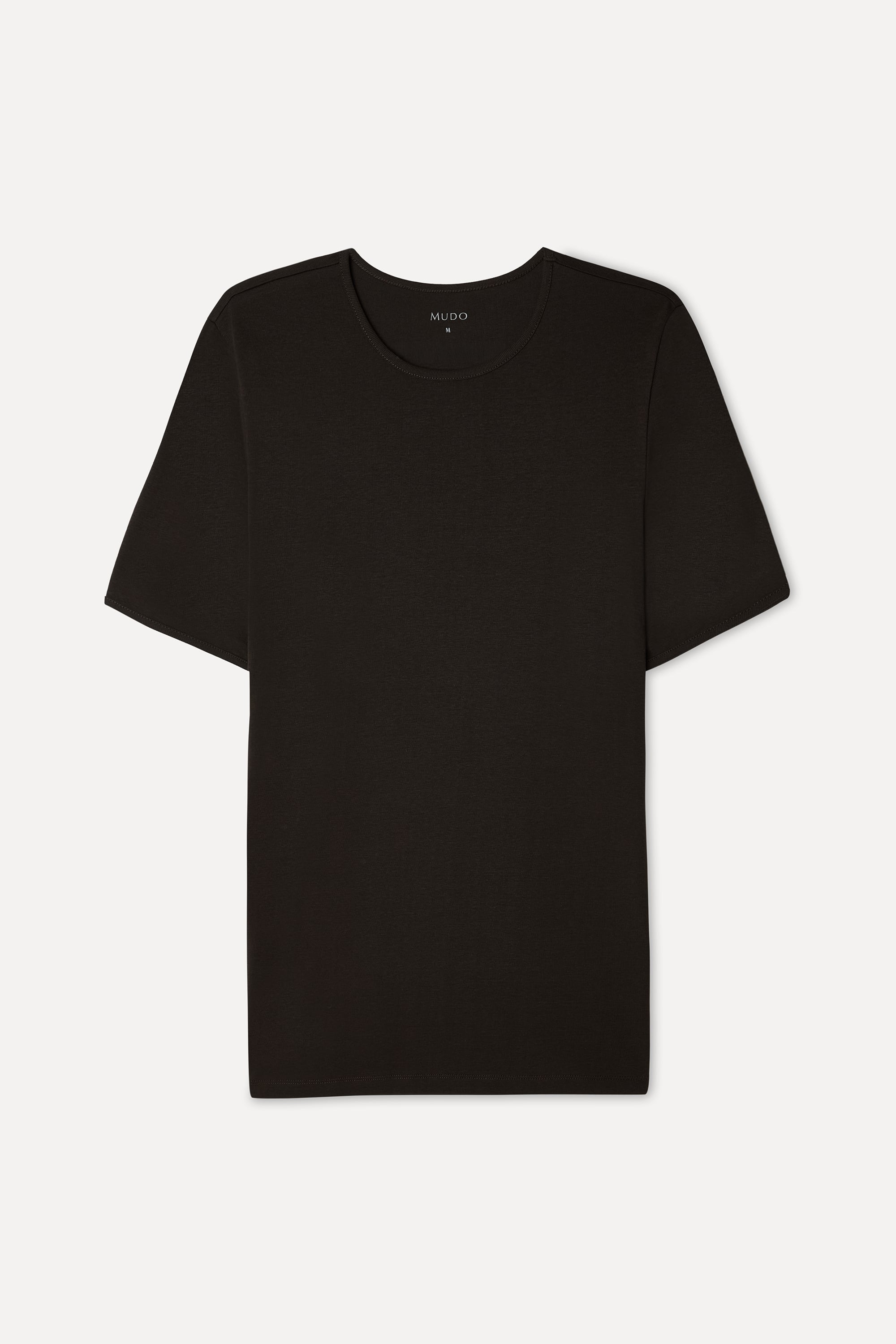 Erkek Kahverengi Bisiklet Yaka T-Shirt