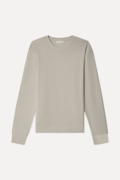 Erkek Bej Rengi Tekstürlü Comfort Fit Bisiklet Yaka Sweatshirt