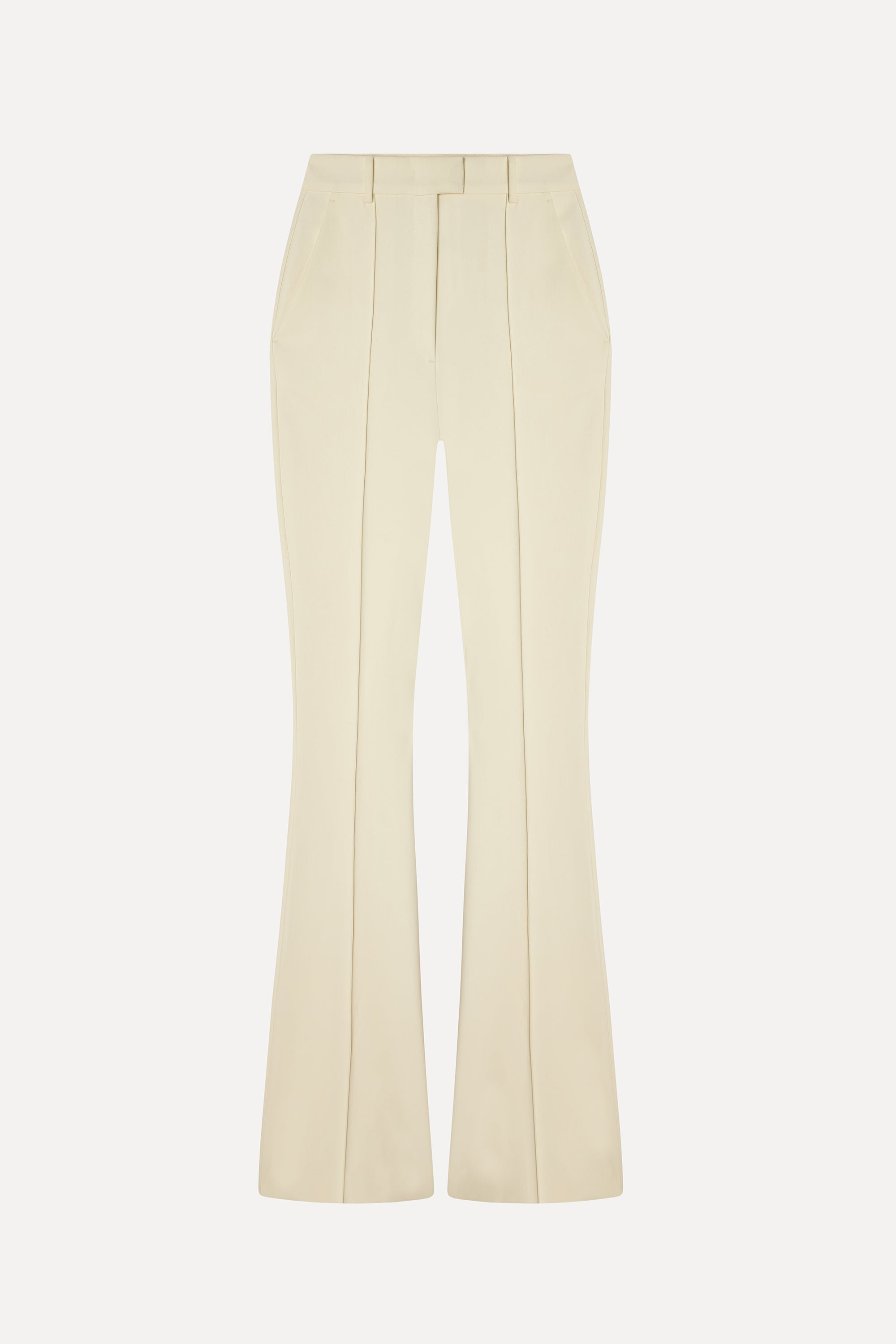 Kadın Ekru Flare Fit Pantolon