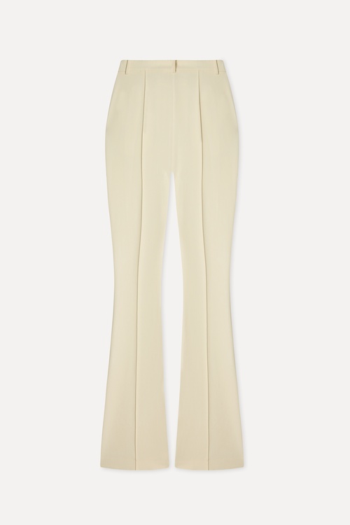 Kadın Ekru Flare Fit Pantolon