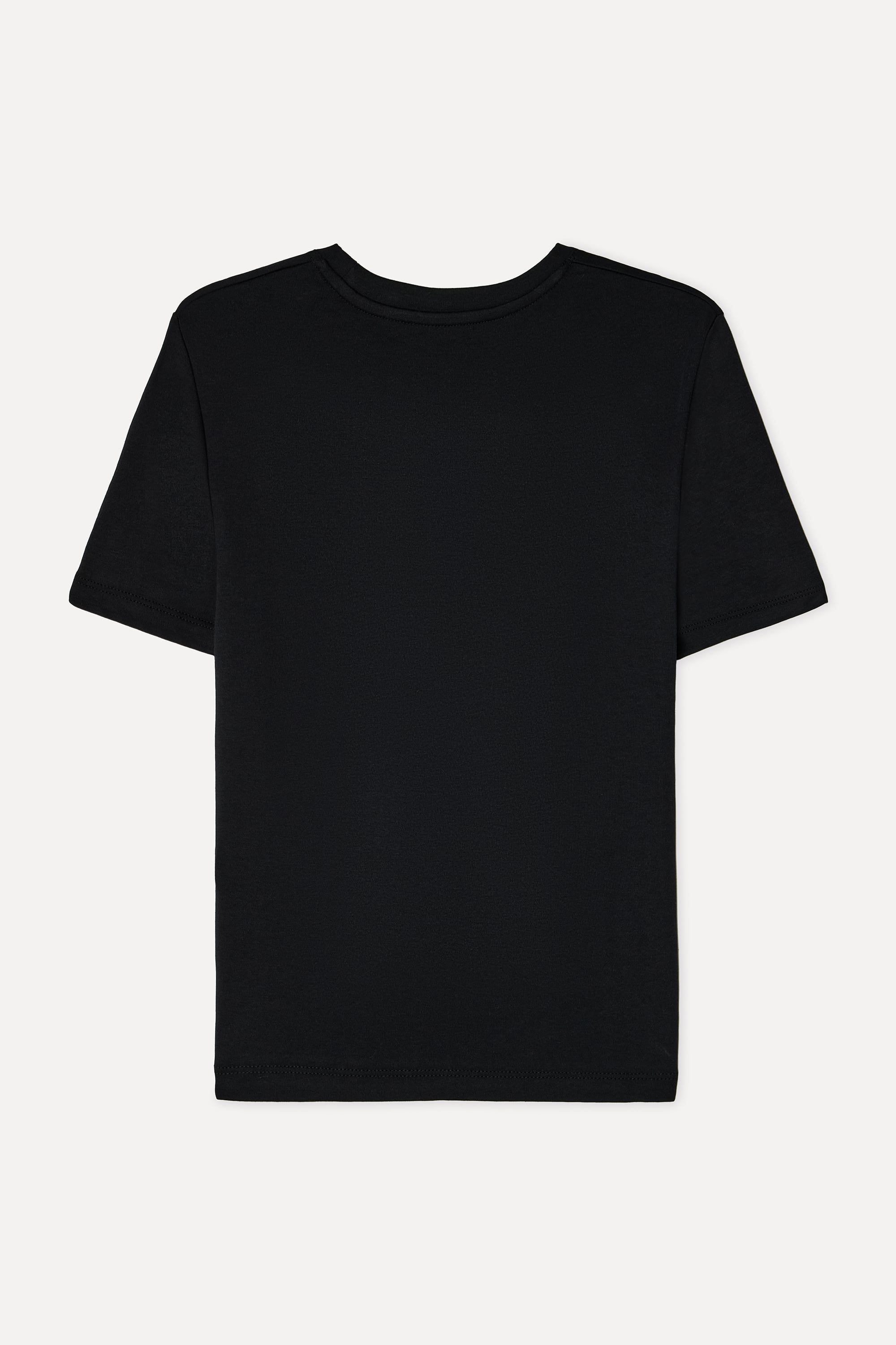 Kadın Siyah Bisiklet Yaka T-Shirt