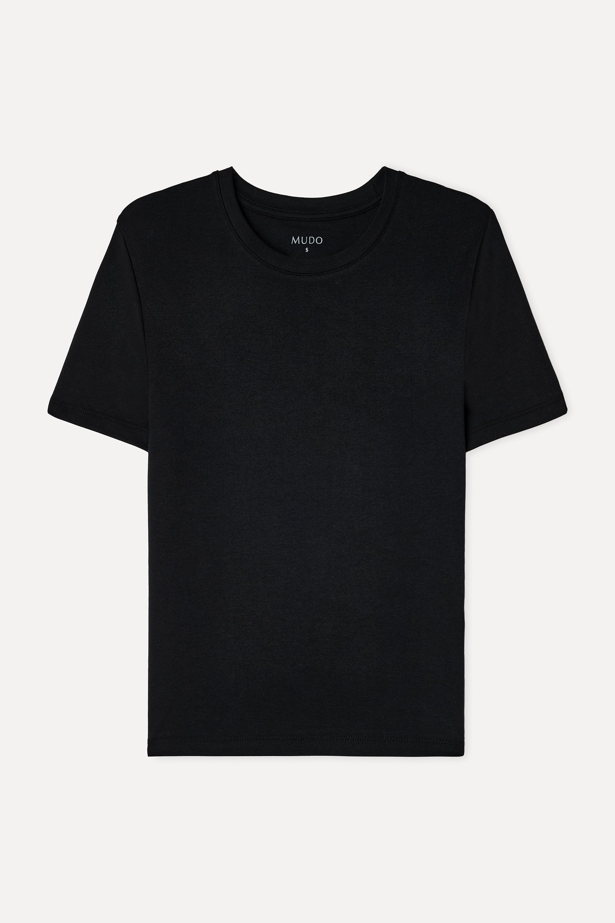 Kadın Siyah Bisiklet Yaka T-Shirt