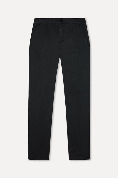 Erkek Siyah Straight Fit Pantolon