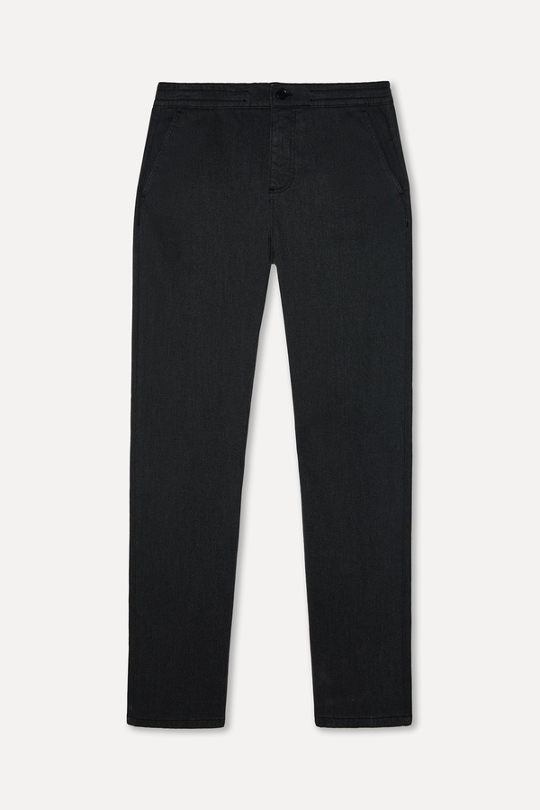 Erkek Siyah Straight Fit Pantolon
