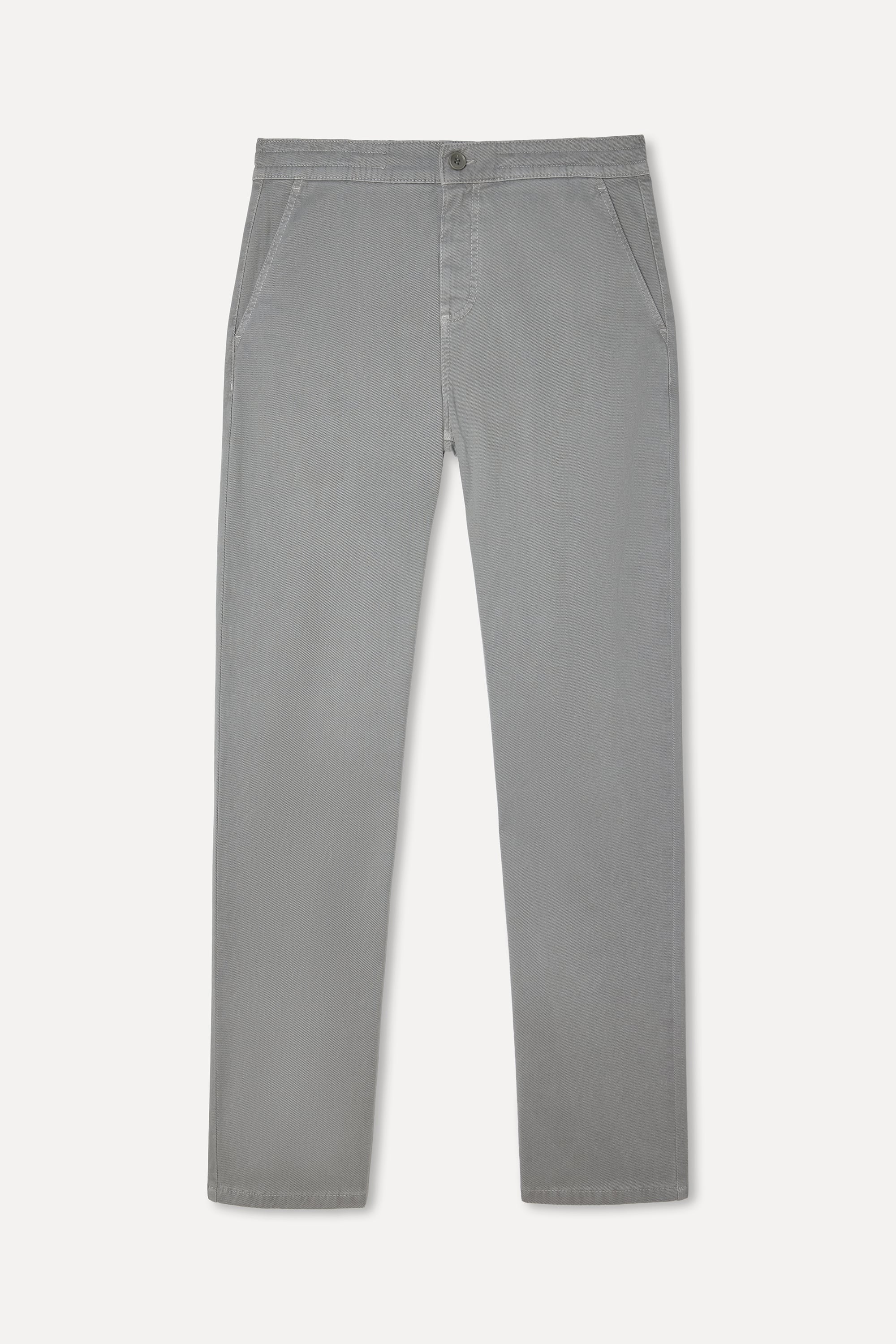 Erkek Gri Straight Fit Pantolon