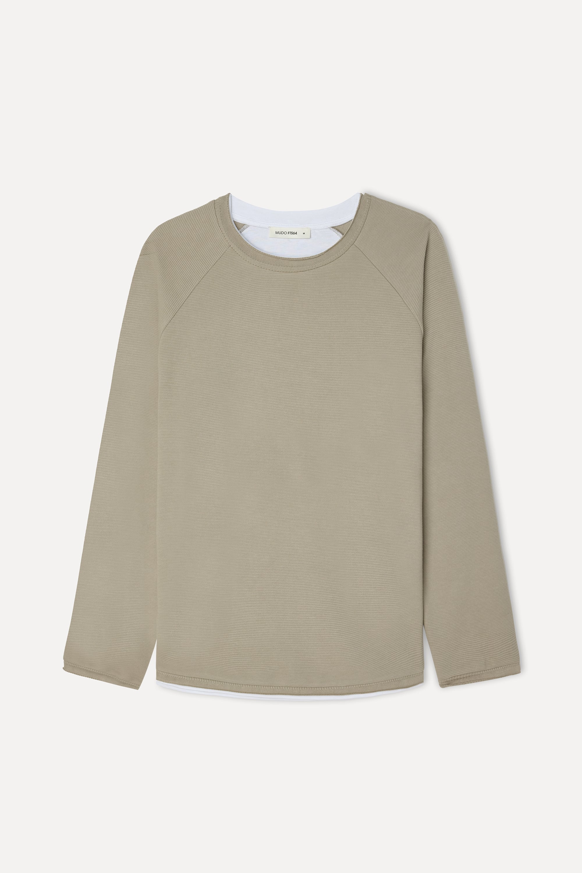 Erkek Vizon Rengi Bisiklet Yaka Sweatshirt