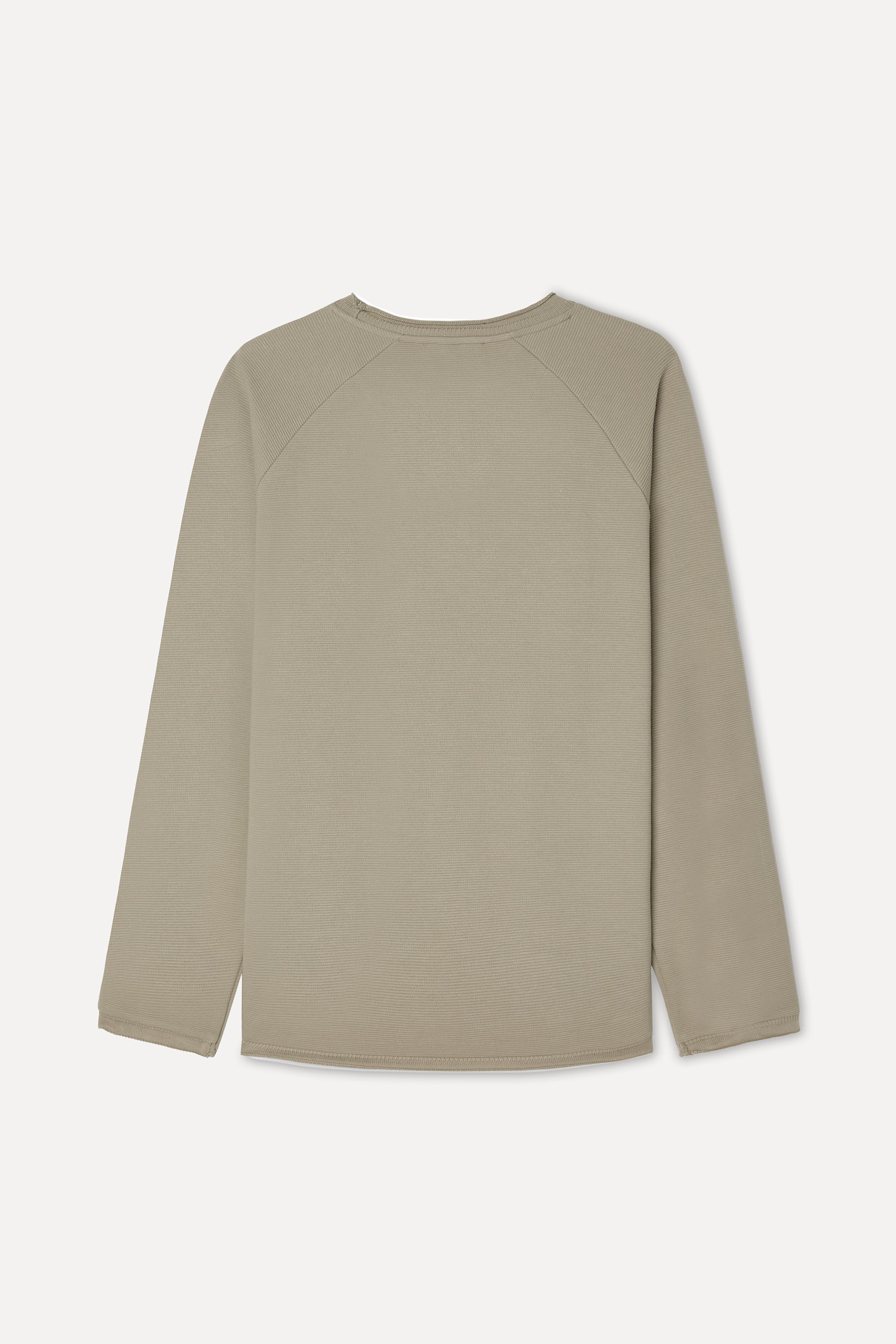 Erkek Vizon Rengi Bisiklet Yaka Sweatshirt