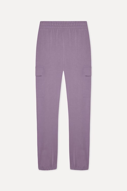 Kadın Lila Modal Karışımlı Jogger Pantolon