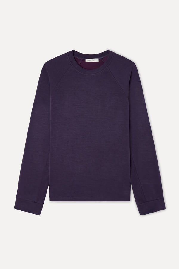 Kadın Mürdüm Modal Karışımlı Loose Fit Bisiklet Yaka Sweatshirt