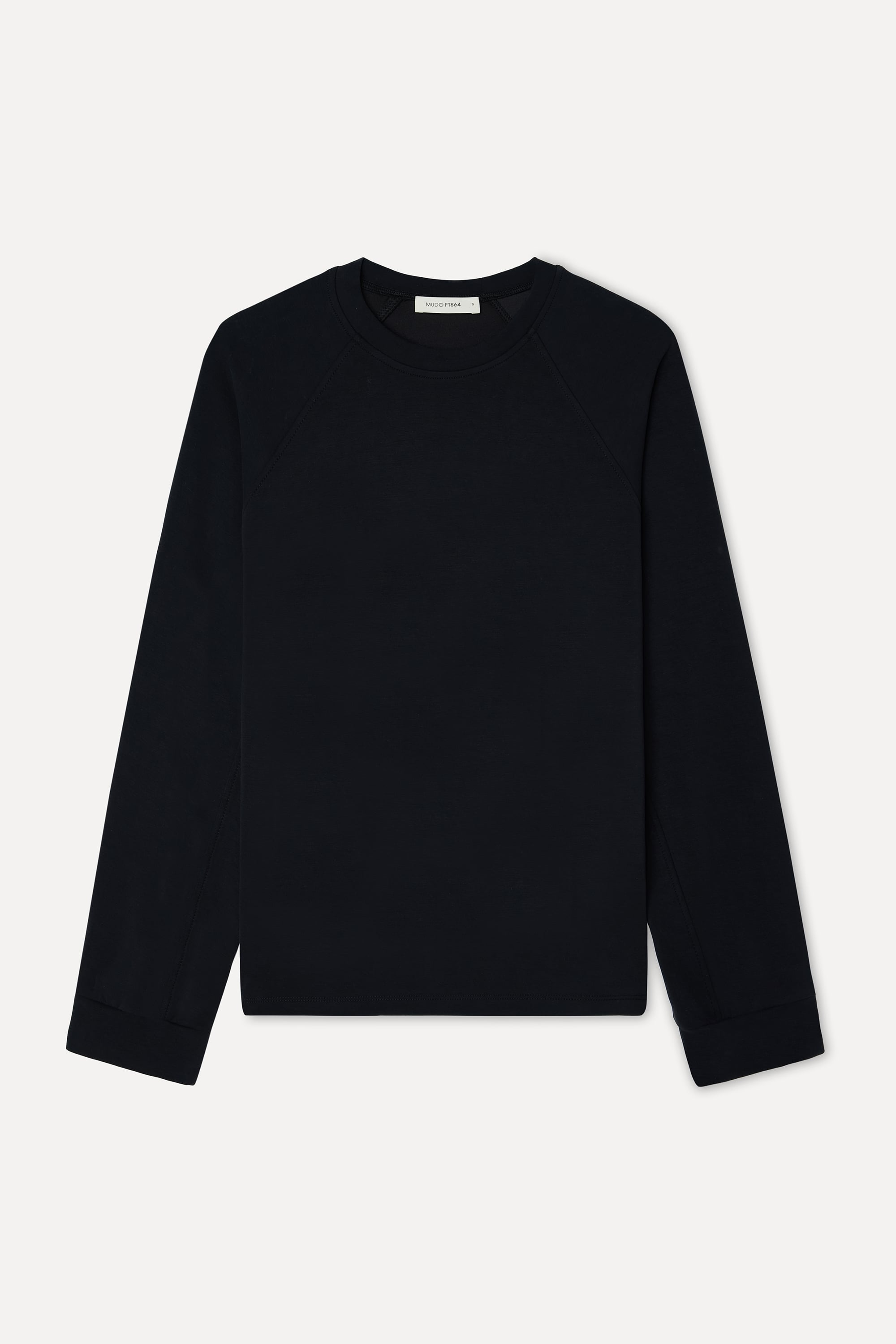 Kadın Siyah Modal Karışımlı Loose Fit Bisiklet Yaka Sweatshirt