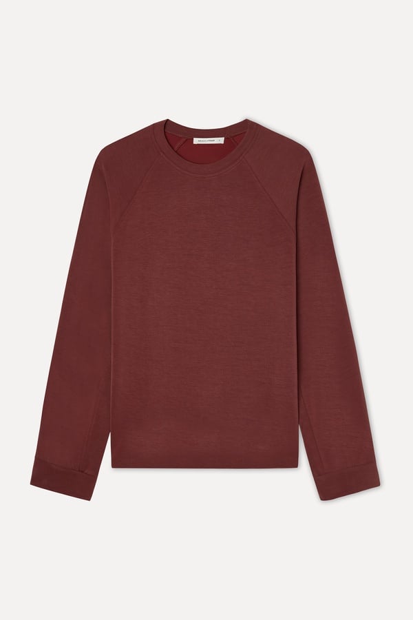Kadın Kiremit Modal Karışımlı Loose Fit Bisiklet Yaka Sweatshirt