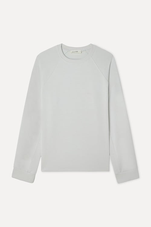 Kadın Taş Rengi Modal Karışımlı Loose Fit Bisiklet Yaka Sweatshirt