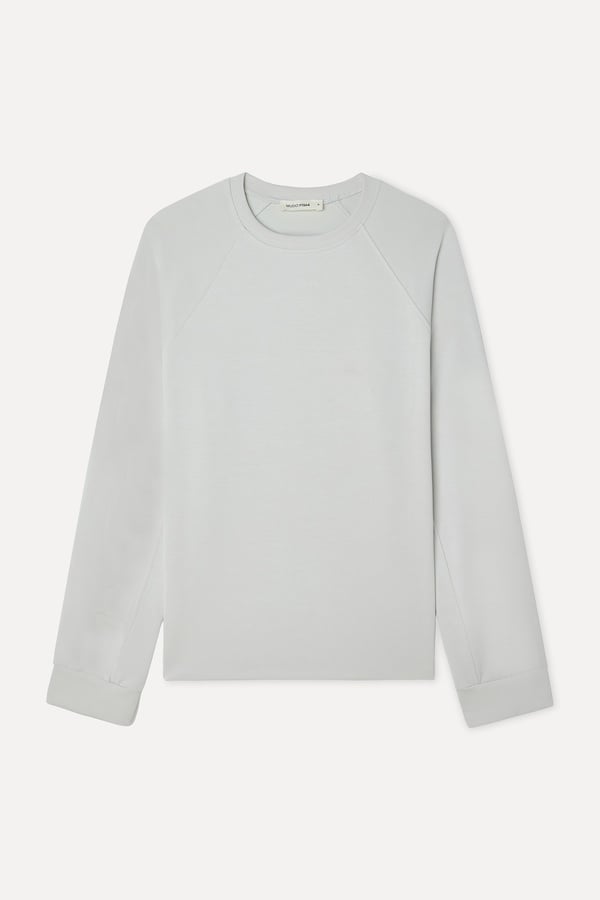 Kadın Taş Rengi Modal Karışımlı Loose Fit Bisiklet Yaka Sweatshirt