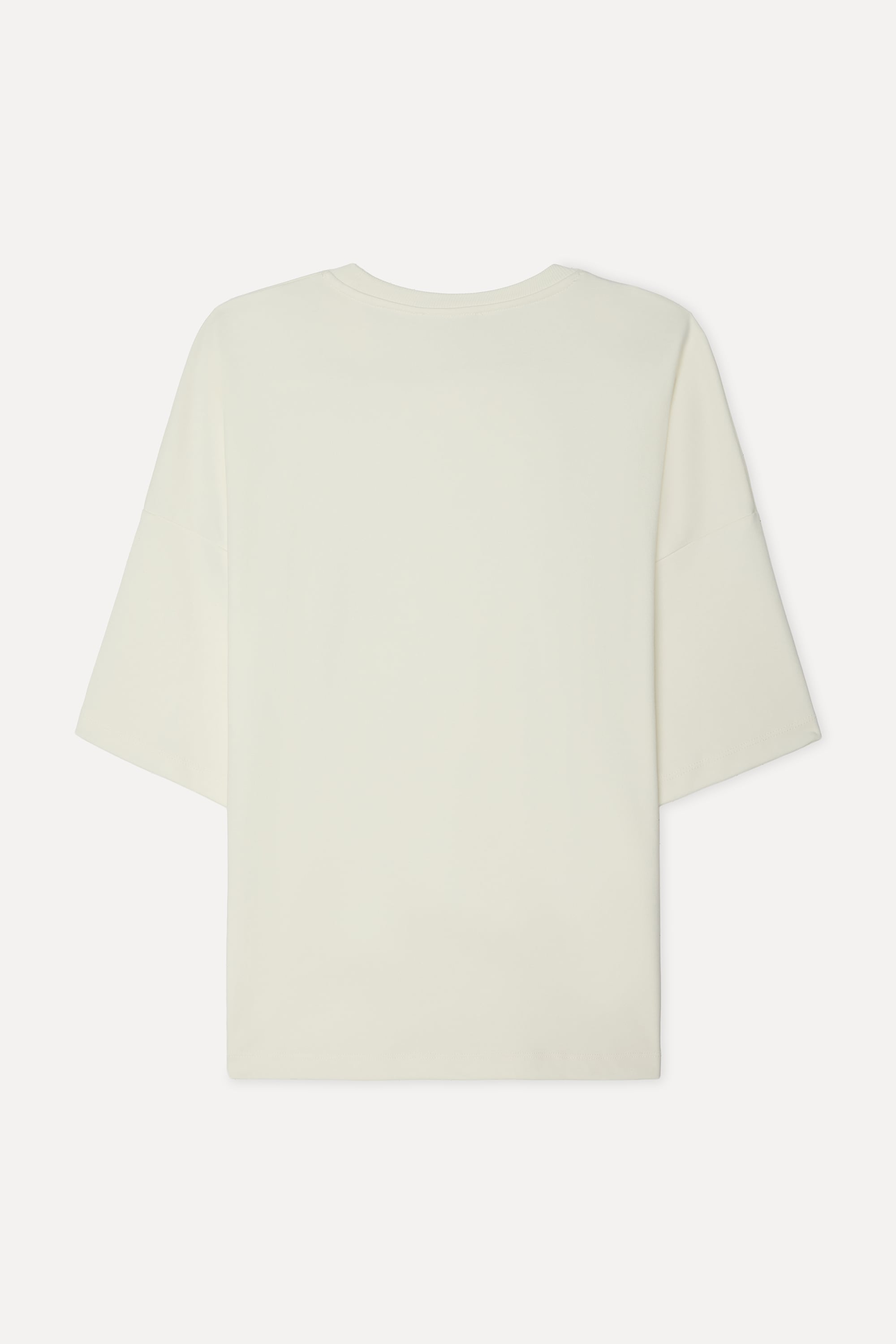Kadın Ekru Bisiklet Yaka T-Shirt