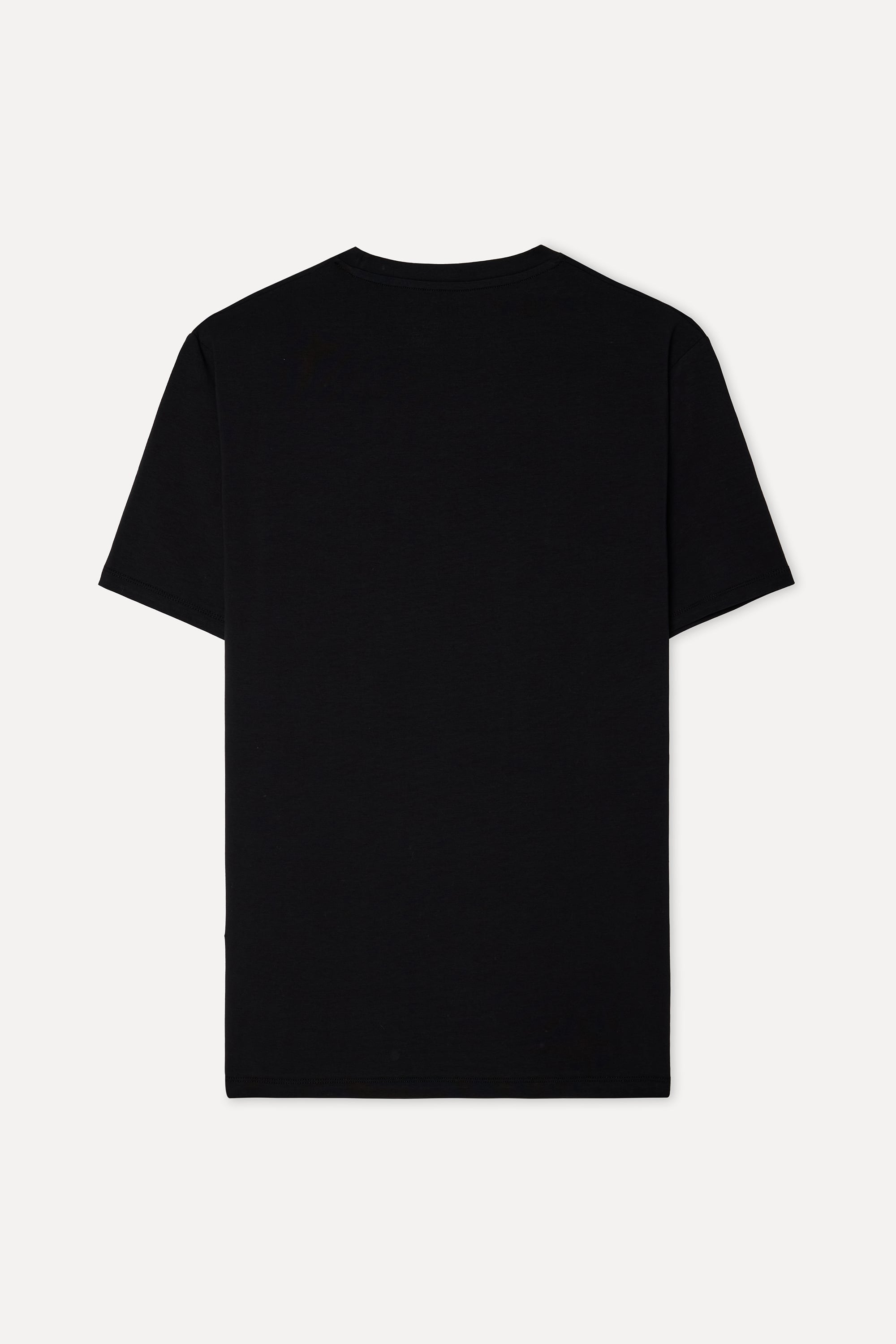 Erkek Siyah Bisiklet Yaka T-Shirt