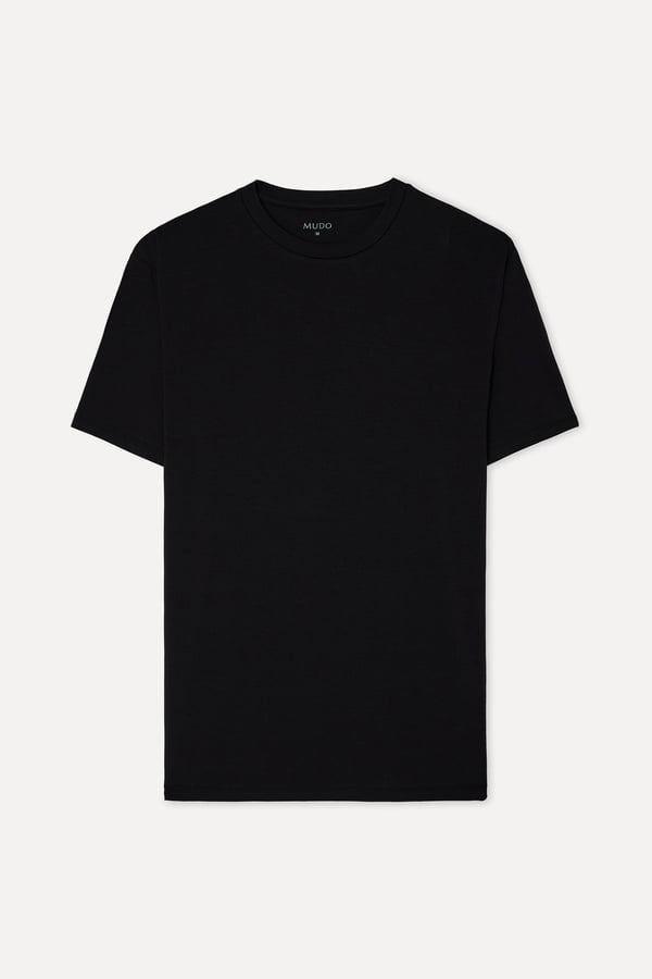 Erkek Siyah Bisiklet Yaka T-Shirt