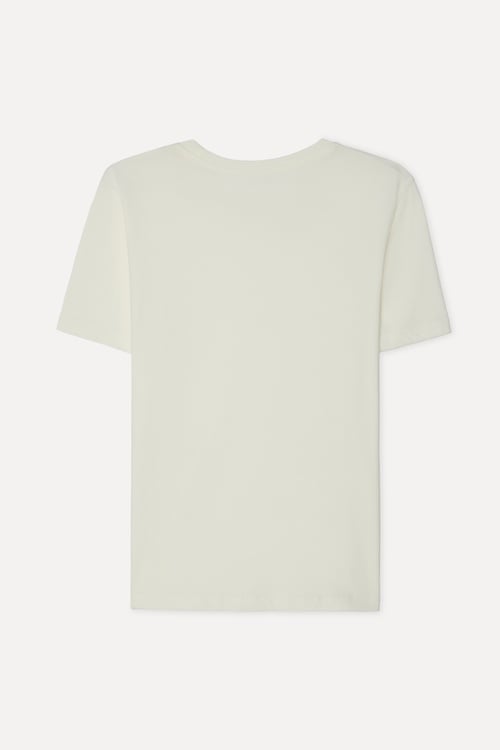  Kadın Ekru Bisiklet Yaka T-Shirt