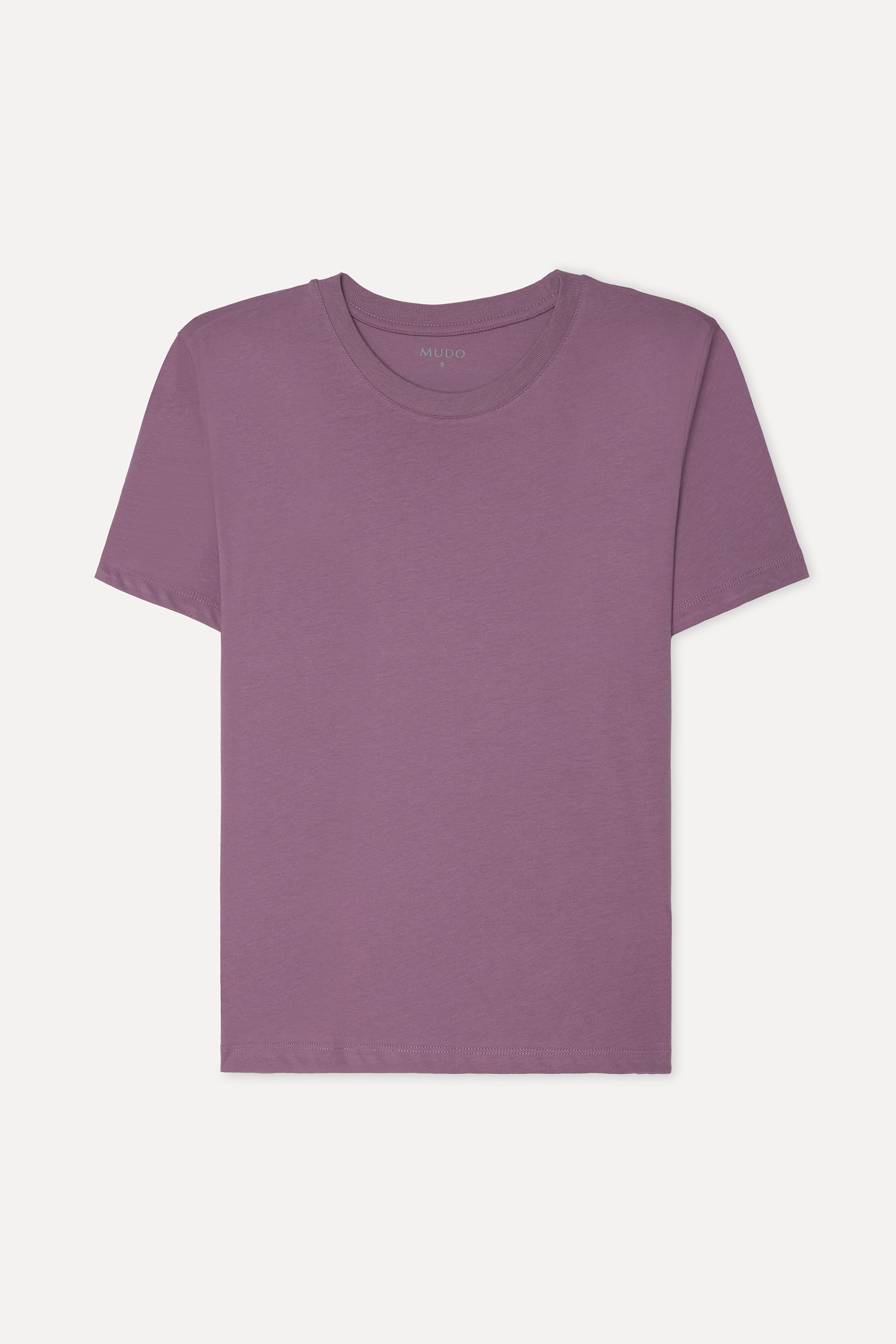 Kadın Mor Bisiklet Yaka T-Shirt
