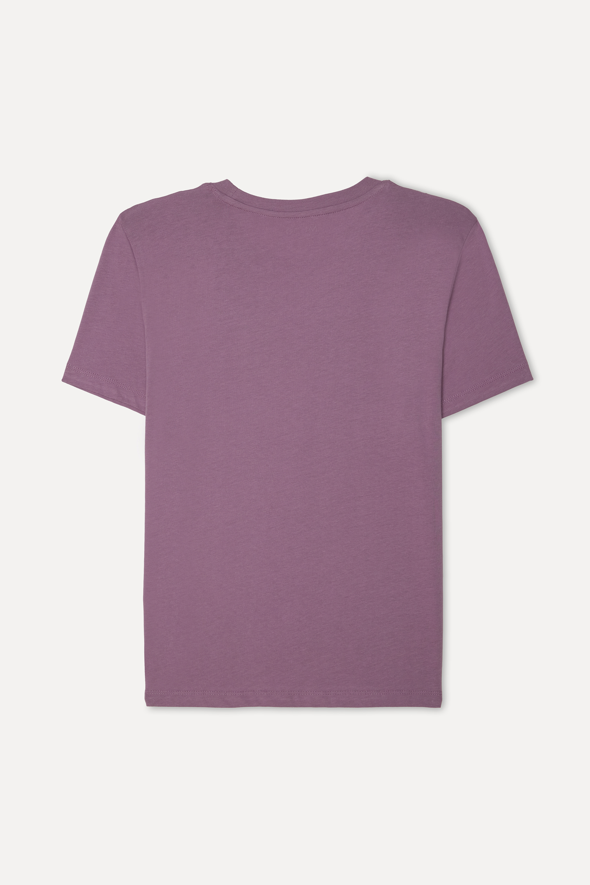 Kadın Mor Bisiklet Yaka T-Shirt