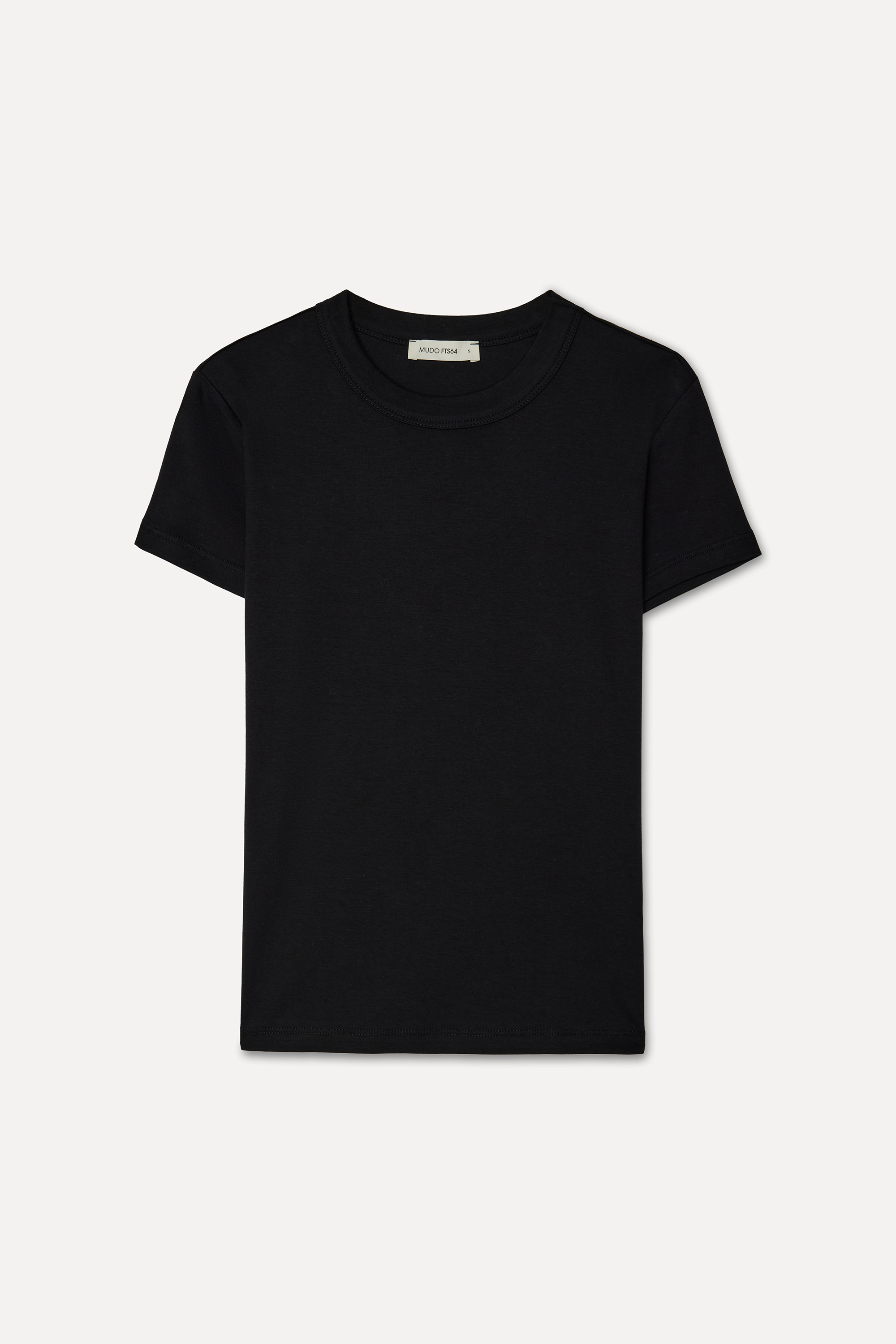 Kadın Siyah Bisiklet Yaka T-Shirt